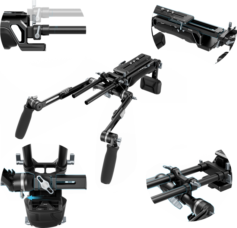 SmallRig 5199 HawkLock VCT-14 Type Shoulder Rig (SR009) - 9
