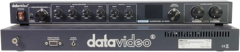 Datavideo AD-200 1RU Audiomixer w delay function - 2