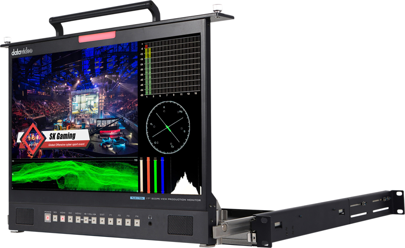 Datavideo TLM-170VM Monitor w WFM/Vector scope (1U tray)
