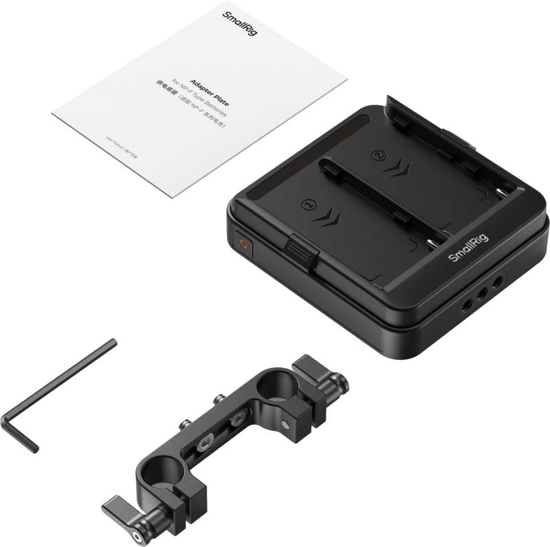SmallRig 5537 Adapter Plate Kit for NP-F Type Batteries for 15mm LWS Rods (Supports UPS) - 3