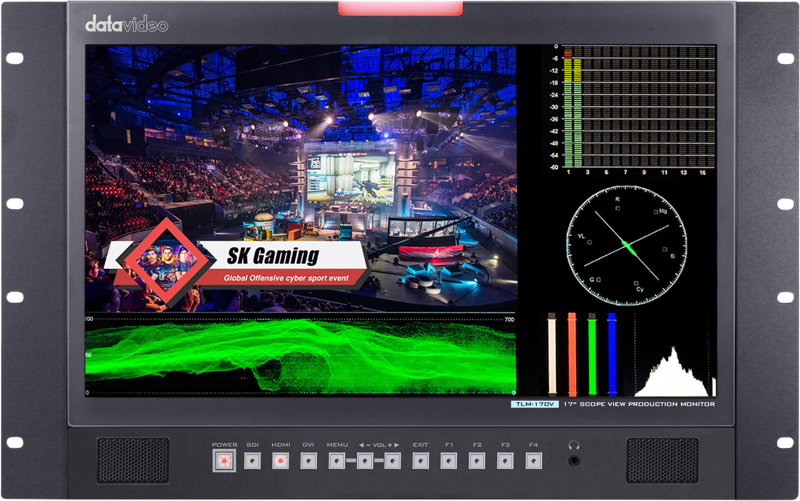 Datavideo TLM-170VR Monitor w WFM/Vector scope (7U mnt) - 2
