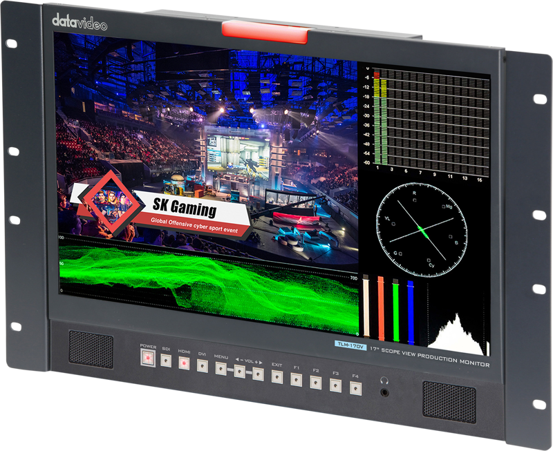 Datavideo TLM-170VR Monitor w WFM/Vector scope (7U mnt)