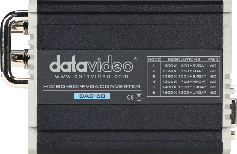Datavideo DAC-60 HD/ SD-SDI to VGA converter – för filmskapare - 2