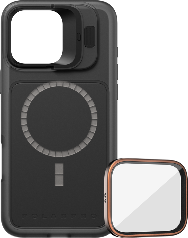 PolarPro Kit - LiteChaser iPhone 16 Pro Max Base Case Black + UV Filter
