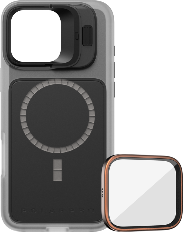 PolarPro Kit - LiteChaser iPhone 16 Pro Max Base Case Clear + UV Filter