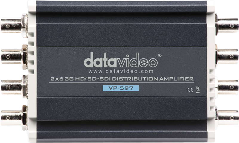 Datavideo VP-597 3G/HD/SD-SDI Distribution Amplifier 1->6 - 2