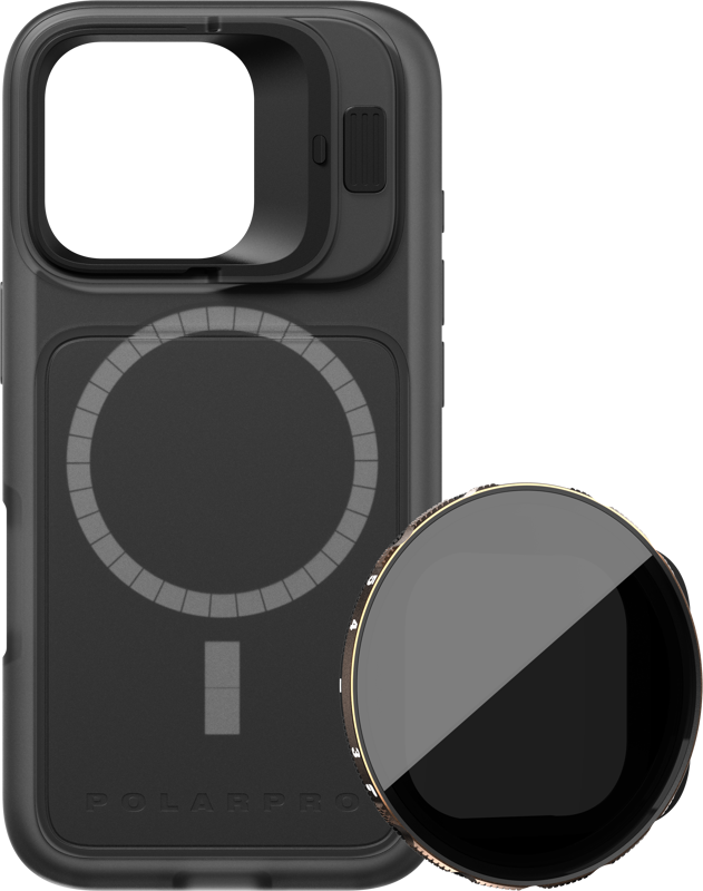 PolarPro Kit - LiteChaser iPhone 16 Pro Base Case Black + VND 3-5 Filter