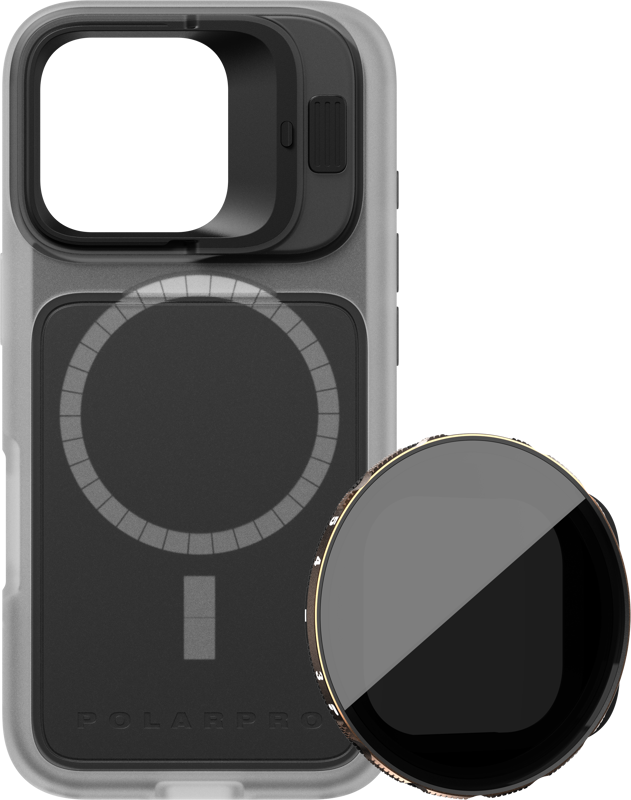 PolarPro Kit - LiteChaser iPhone 16 Pro Base Case Clear + VND 3-5 Filter