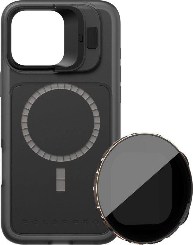 PolarPro Kit - LiteChaser iPhone 16 Pro Max Base Case Black + VND 3-5 Filter
