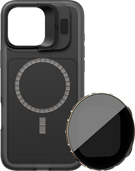 PolarPro Kit - LiteChaser iPhone 16 Pro Max Base Case Black + VND 3-5 Filter