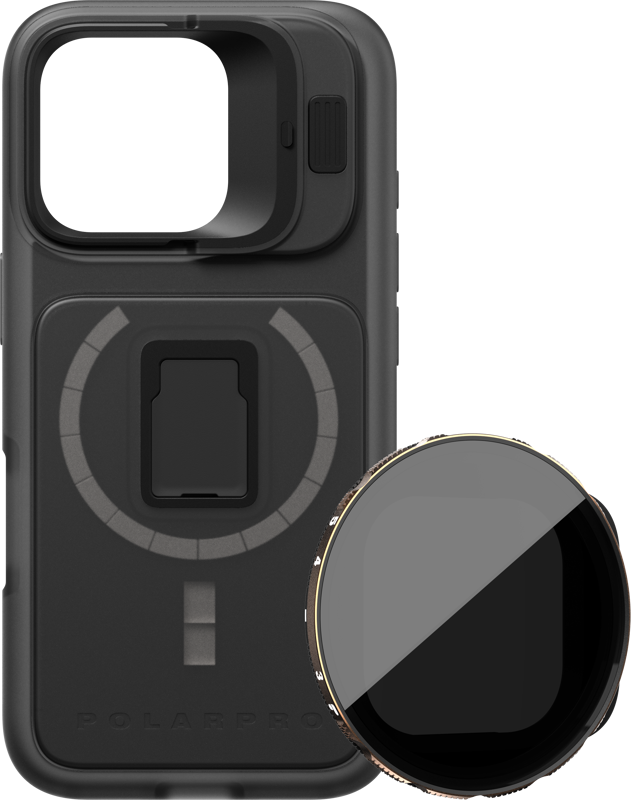 PolarPro Kit - LiteChaser iPhone 16 Pro Max Pro Case Black +VND 3-5 Filter
