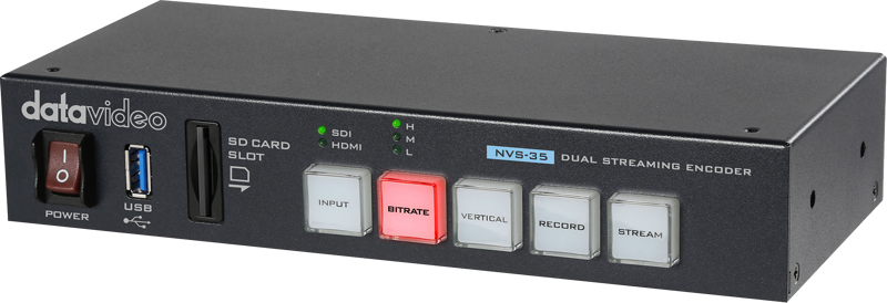 Datavideo NVS-35 Dual streaming encoder with 2 bitrates