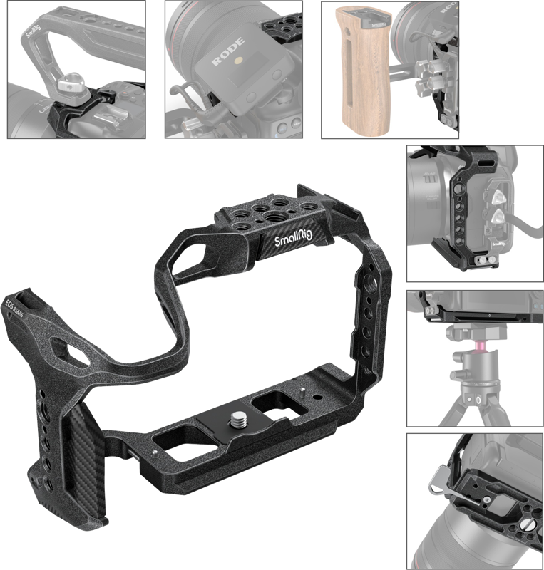 SmallRig 3233 Cage "Black Mamba" For Canon R5/R6 & R5C - 10