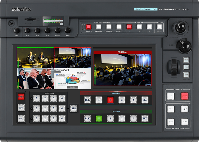 Datavideo Showcast-100 4K 4-input touchpanel production unit – för filmskapare - 2