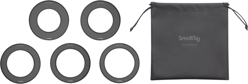 SmallRig 3410 Screw-In Reduction Ring Set (67, 72, 77, 82, 86mm - 114mm) For Matte Box 2660 - 5