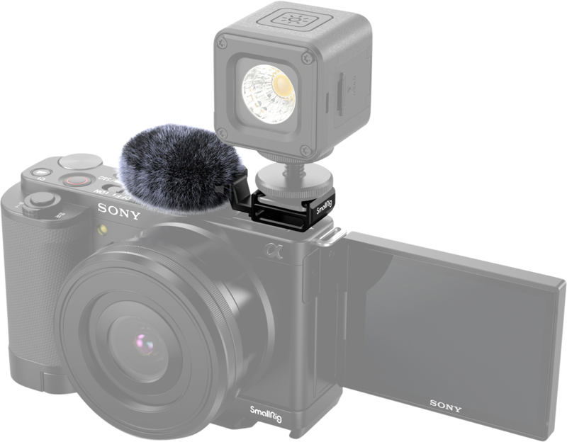 SmallRig 3526 Cold Shoe Adapter with windshield Kit For Sony ZV-E10 & ZV-1 - 4