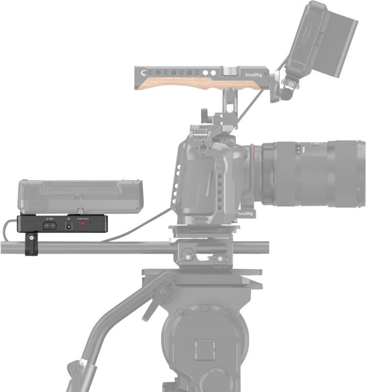 SmallRig 3498 Battery Adapter Plate V-Mount (Basic Version) with Dual Rod Clamp - 7