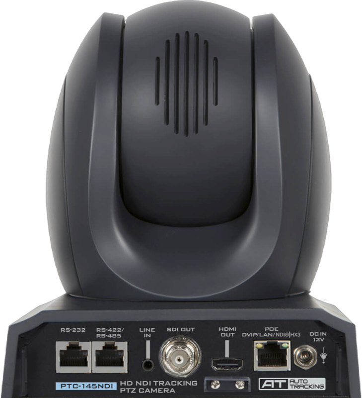 Datavideo PTC-145NDI Black PTZ Camera, tracking,  20x optical zoom, and 8x digital zoom - 6
