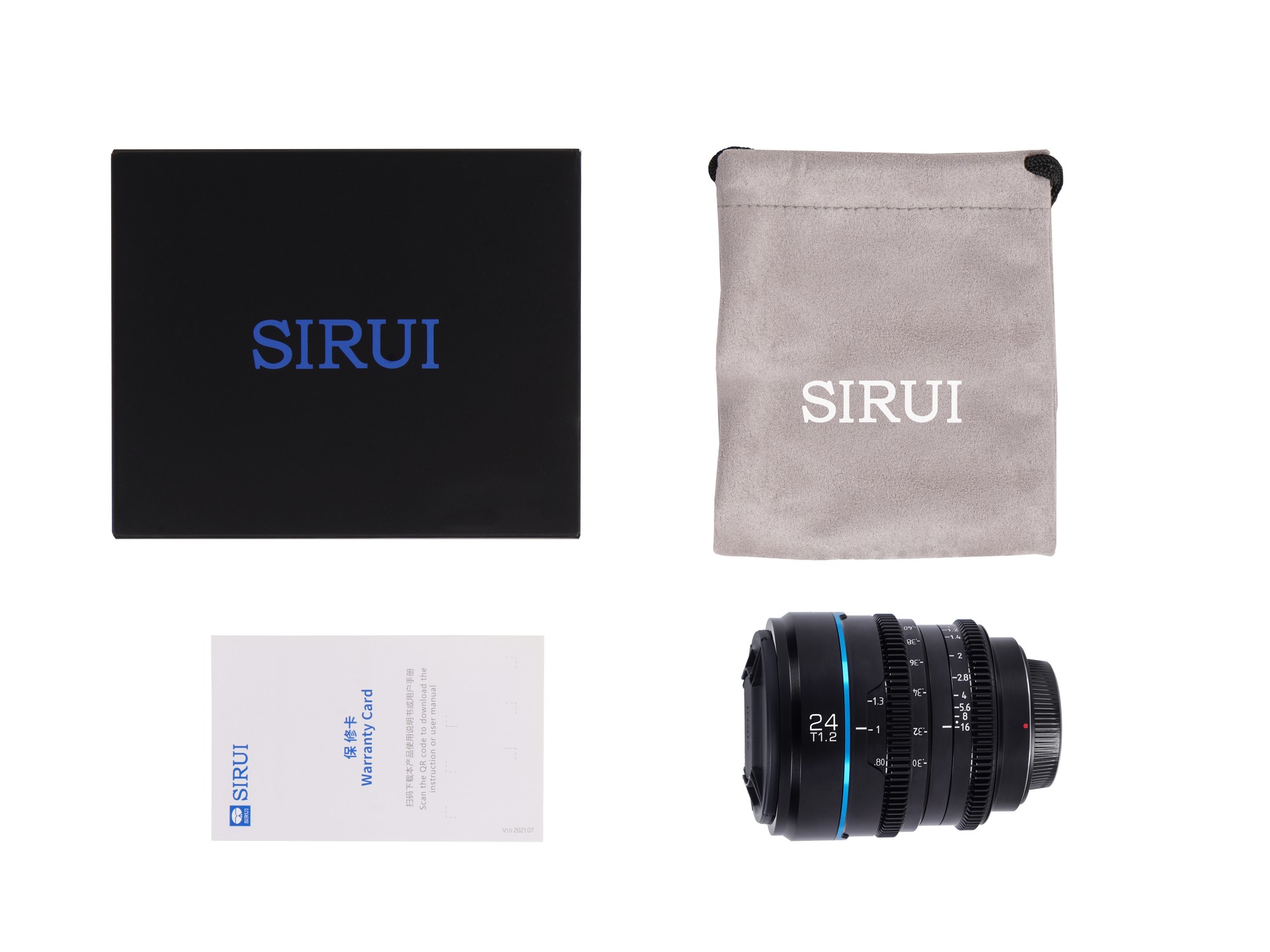 SIRUI Nightwalker Series 24mm T1.2 S35 Manual Focus Cine Lens (E Mount, Black) - 2