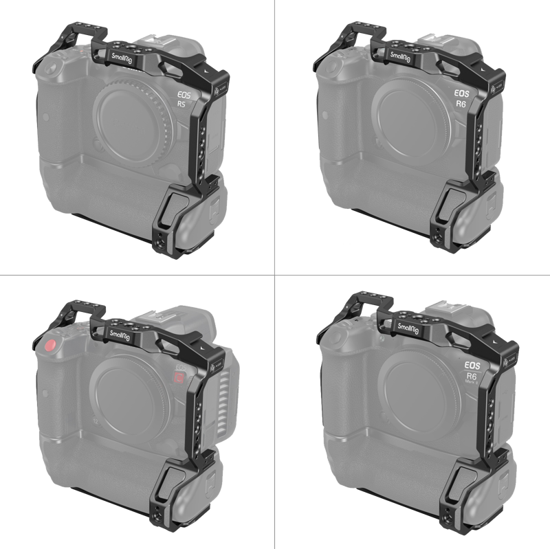 SmallRig 3464 Cage for Canon EOS R5 / R6 / R5C / R6 Mark II with BG-R10 Battery Grip - 4