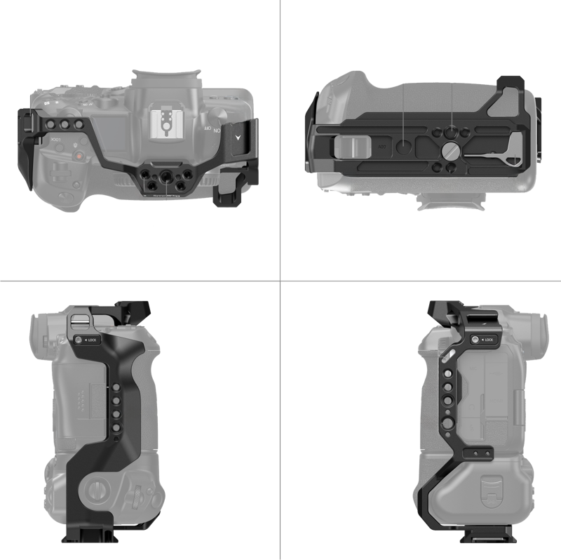 SmallRig 3464 Cage for Canon EOS R5 / R6 / R5C / R6 Mark II with BG-R10 Battery Grip - 3