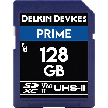 Delkin SD Prime 2000X UHS-II U3 (V60) R300/W100 128GB