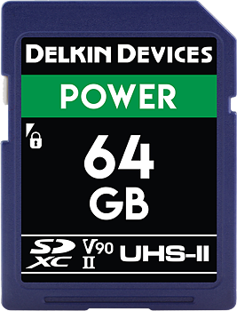 Delkin SD Power 2000X UHS-II U3 (V90) R300/W250 64GB