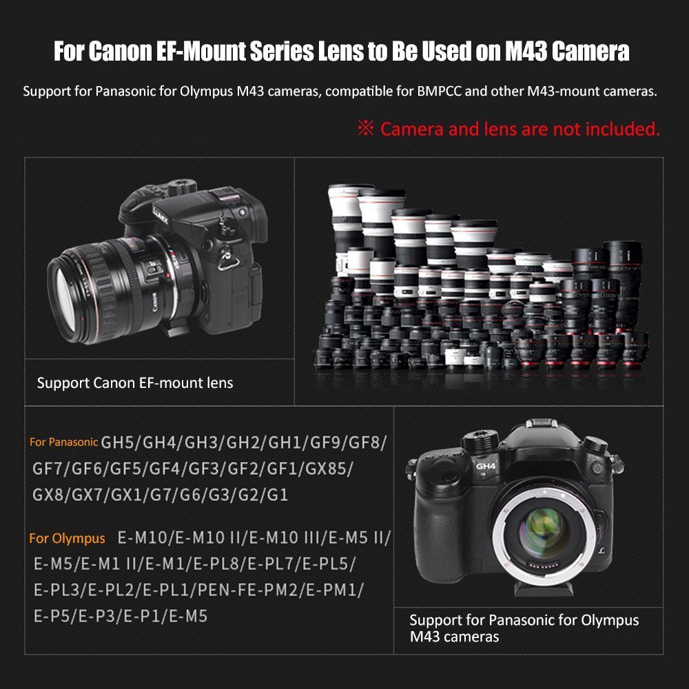 VILTROX EF-EOS M2 Speed Booster 0.71x Auto Focus Lens Mount Adapter Compatibel met Canon EF Lens naar Canon EOS EF-M Mount Camera EOS-M M200 M6 M5 M50 M100