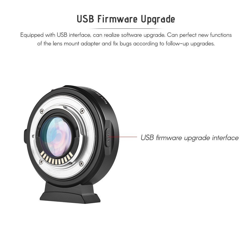 Viltrox EF-M2 Focal Reducer Booster Adapter Auto-focus 0.71x Canon EF mount series lens to M43 camera  - 4