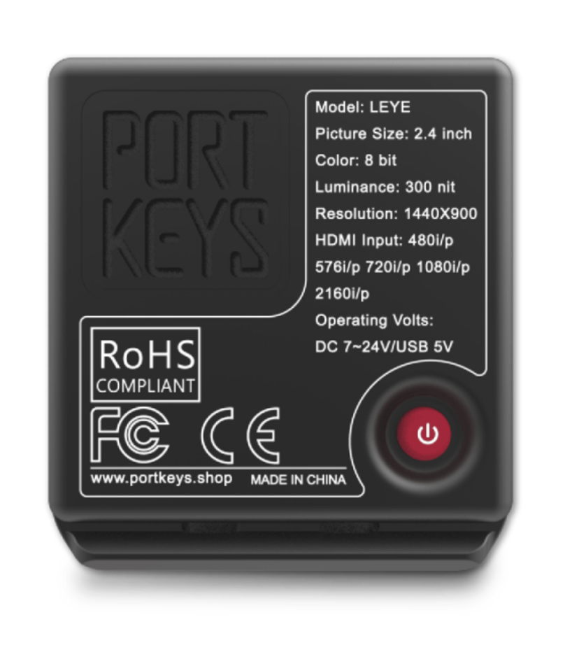 Portkeys LEYE 4K HDMI EVF 2.4 inch LCD MONITOR - 4