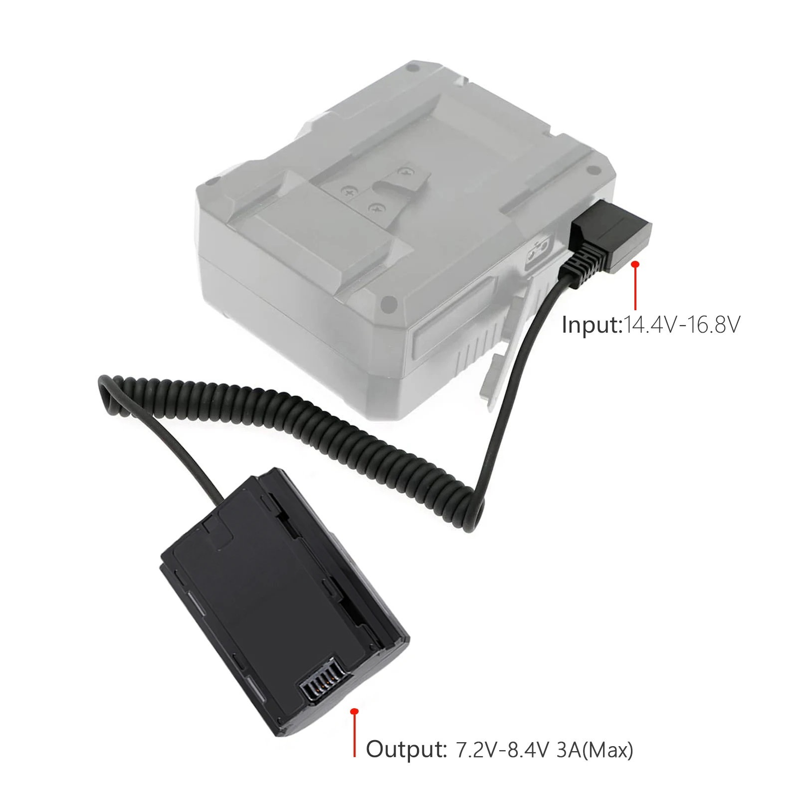 D-Tap To NP-W235 Fujifilm Dummy Battery Coiled - 4
