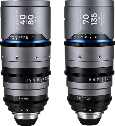 Laowa Sunlight 2X Anamorphic Zoom 2-Lens Bundle (40-80mm,70-135mm) (Blue) Arri PL