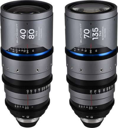 Laowa Sunlight 2X Anamorphic Zoom 2-Lens Bundle (40-80mm,70-135mm) (Blue) Arri PL - 2