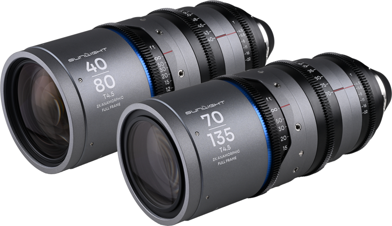 Laowa Sunlight 2X Anamorphic Zoom 2-Lens Bundle (40-80mm,70-135mm) (Blue) Arri PL - 3