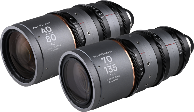 Laowa Sunlight 2X Anamorphic Zoom 2-Lens Bundle (40-80mm,70-135mm) (Amber) Arri PL - 3