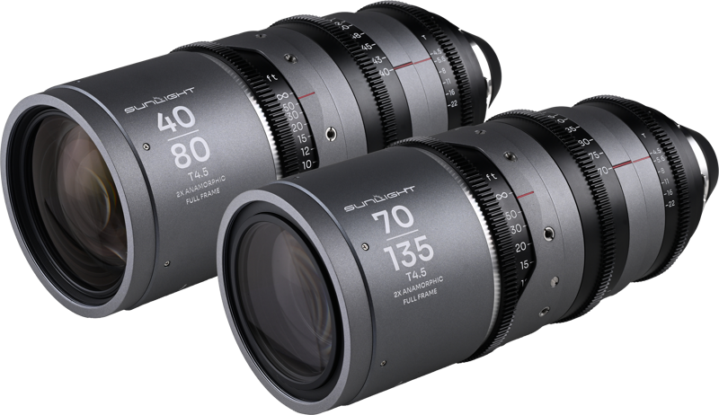 Laowa Sunlight 2X Anamorphic Zoom 2-Lens Bundle (40-80mm,70-135mm) (Silver) Arri PL - 3
