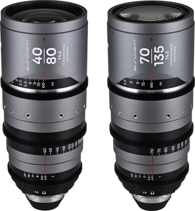 Laowa Sunlight 2X Anamorphic Zoom 2-Lens Bundle (40-80mm,70-135mm) (Silver) Arri PL - 2
