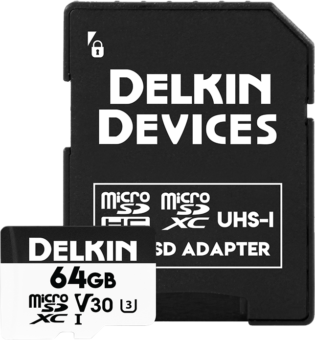 Delkin microSDXC Trail Cam Hyperspeed R100/W75 (V30) 64GB