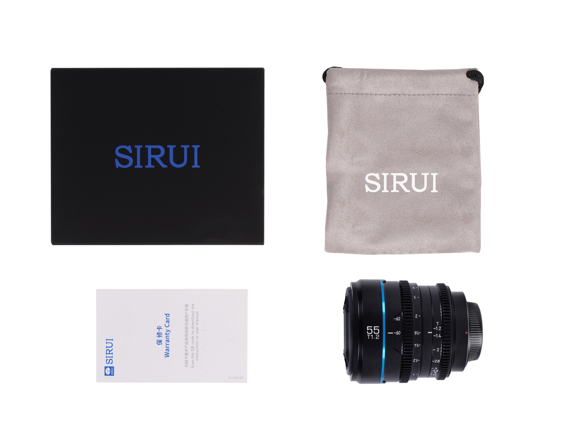 SIRUI Nightwalker Series 55mm T1.2 S35 Manual Focus Cine Lens (X Mount, Black) – för filmskapare - 4