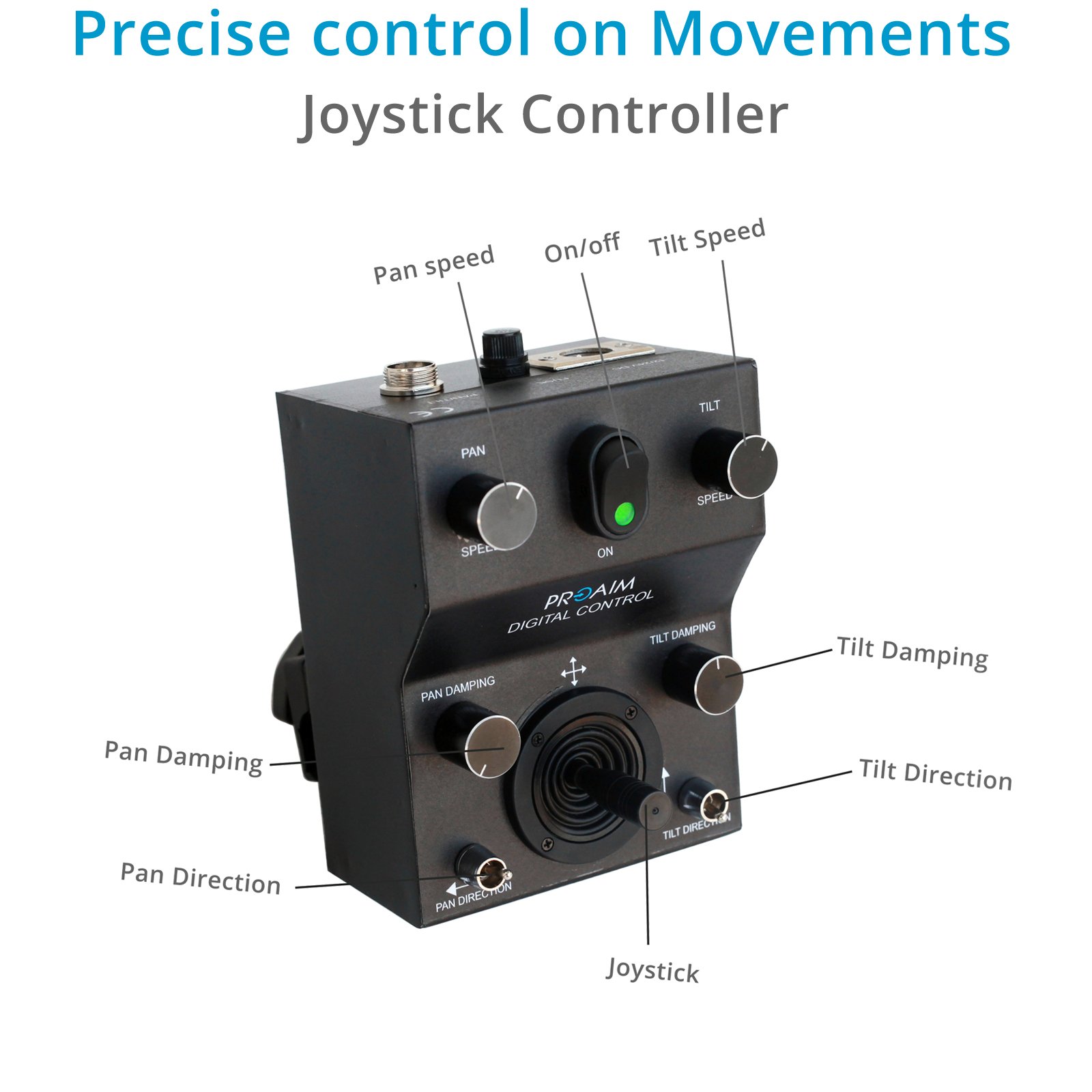 Proaim™ Jr Pan-Tilt Head with 12V Joystick Control  - 5