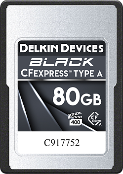 Delkin CFexpress BLACK | Type A | VPG400, R880/W730 / 80GB