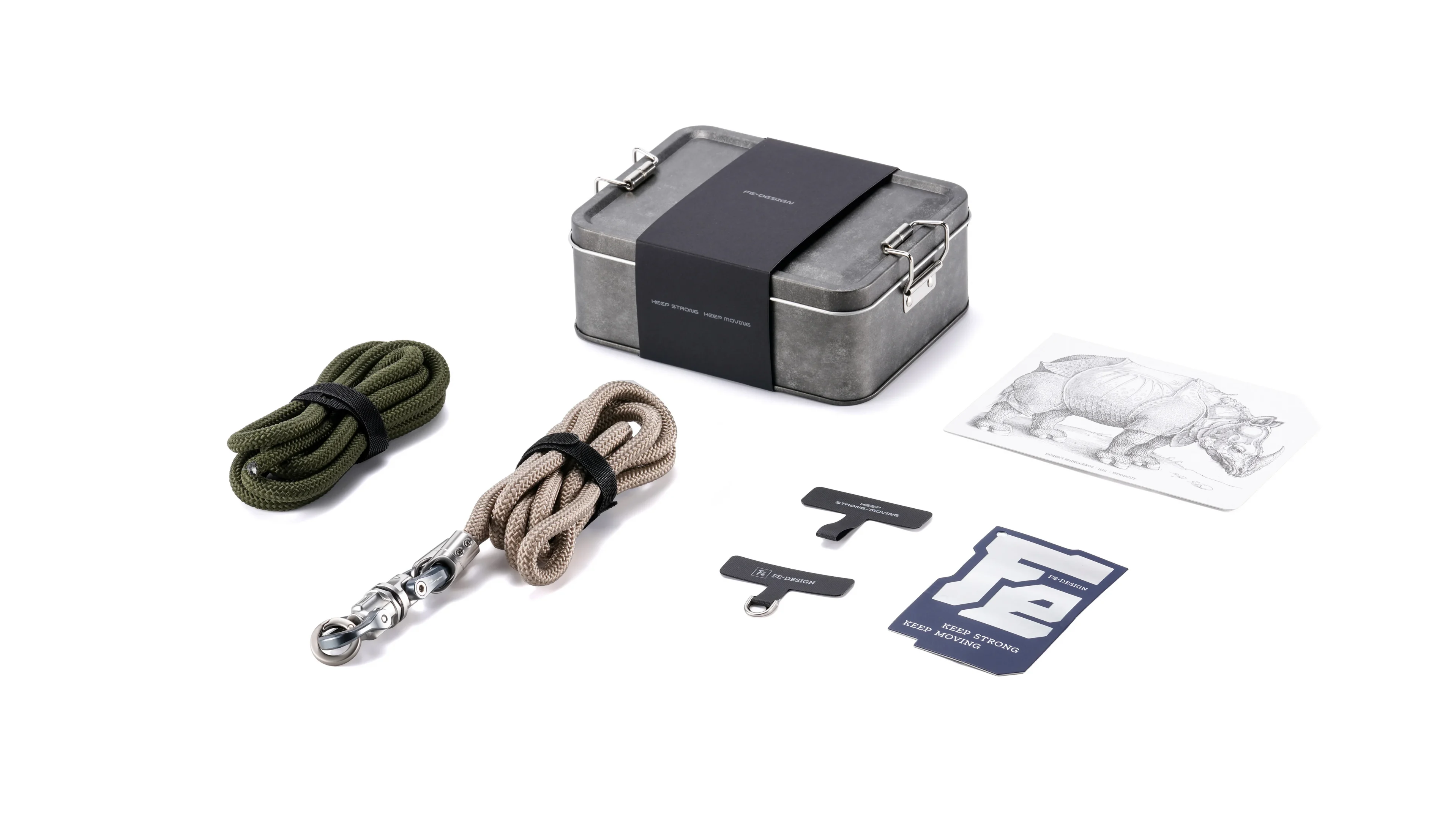 Tilta Fe Lanyard and Buckle Kit (7mm Ø) - Gray/Green/Beige - 15