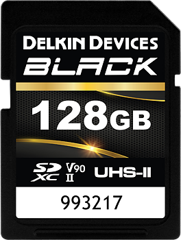 Delkin SDXC BLACK Rugged UHS-II R300/W250 (V90) 128GB (new)
