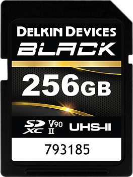 Delkin SDXC BLACK Rugged UHS-II R300/W250 (V90) 256GB (new)
