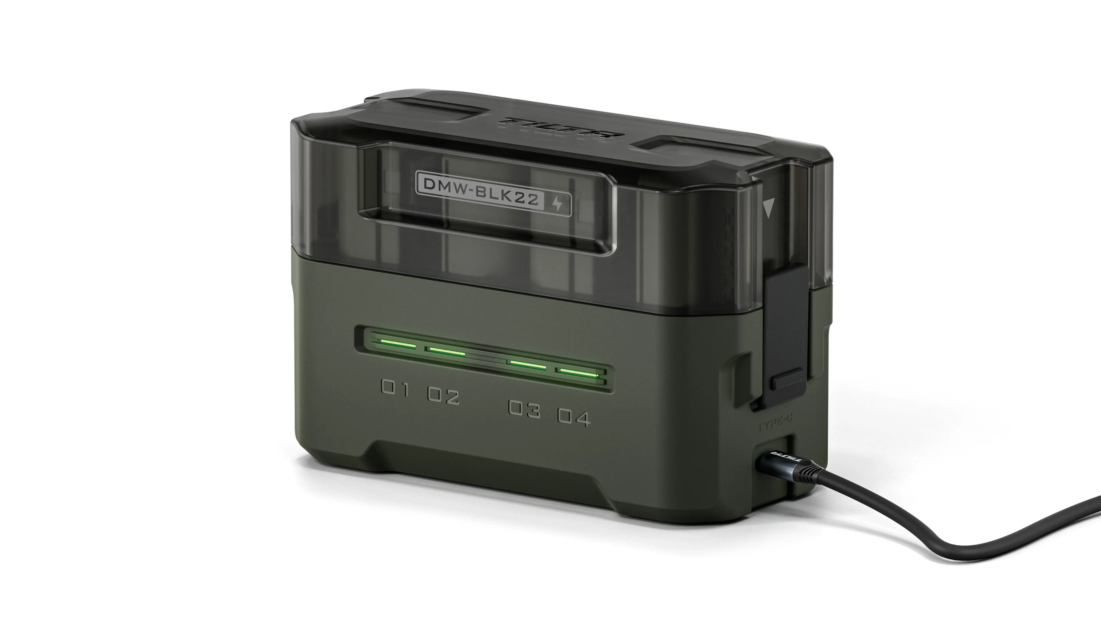 Tilta DMW-BLK22 Charging Station Battery Kit (4 Batteries) - Green - 10