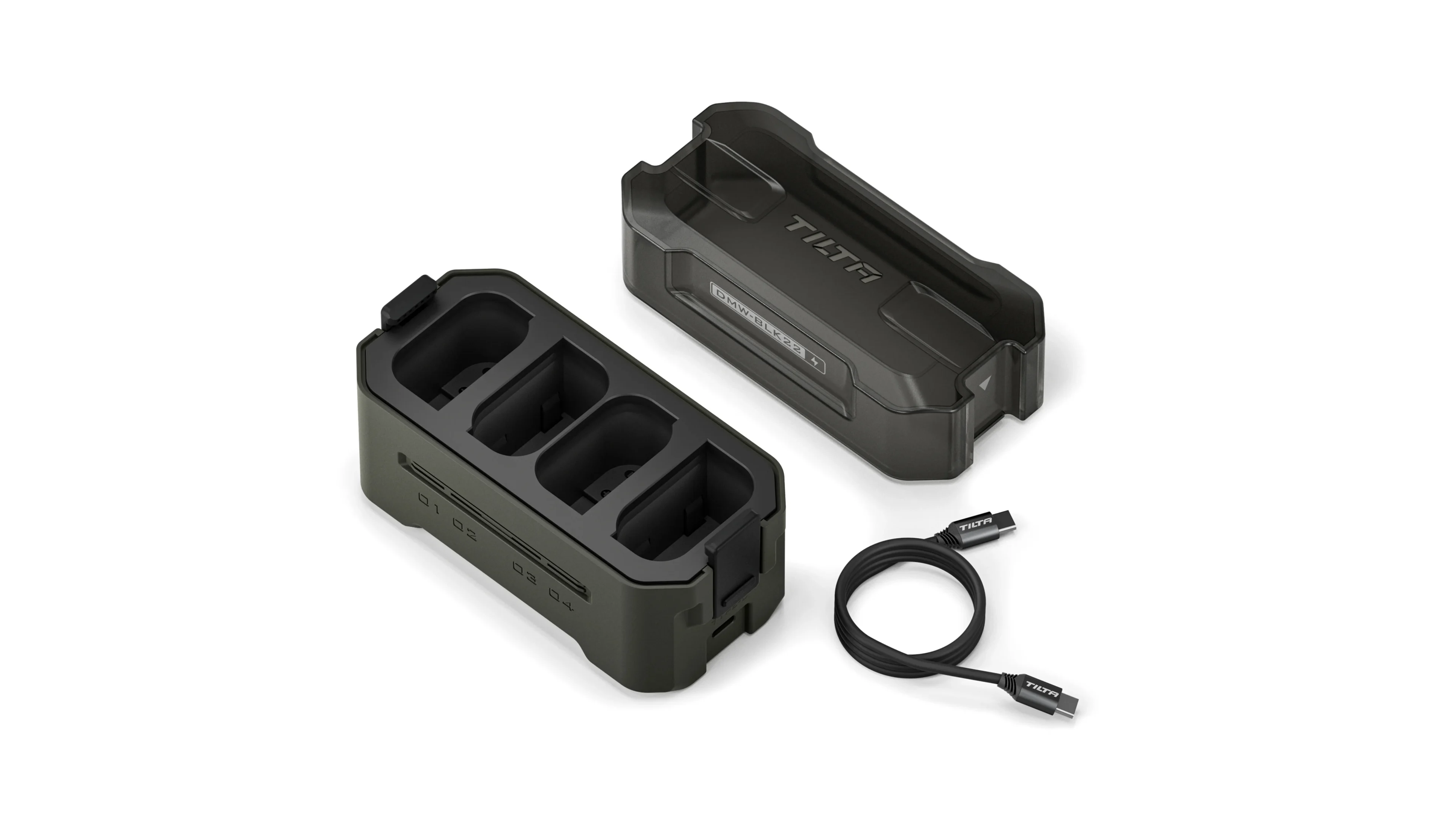 Tilta DMW-BLK22 Charging Station Battery Kit (4 Batteries) - Green - 12