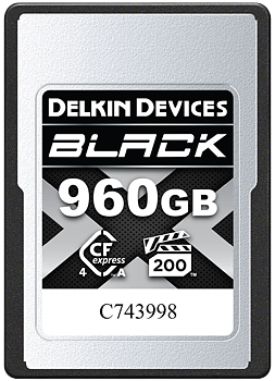 Delkin CFexpress 4.0 BLACK | Type A | VGP200, R1830/W1740 (Type A | 4.0) 960GB