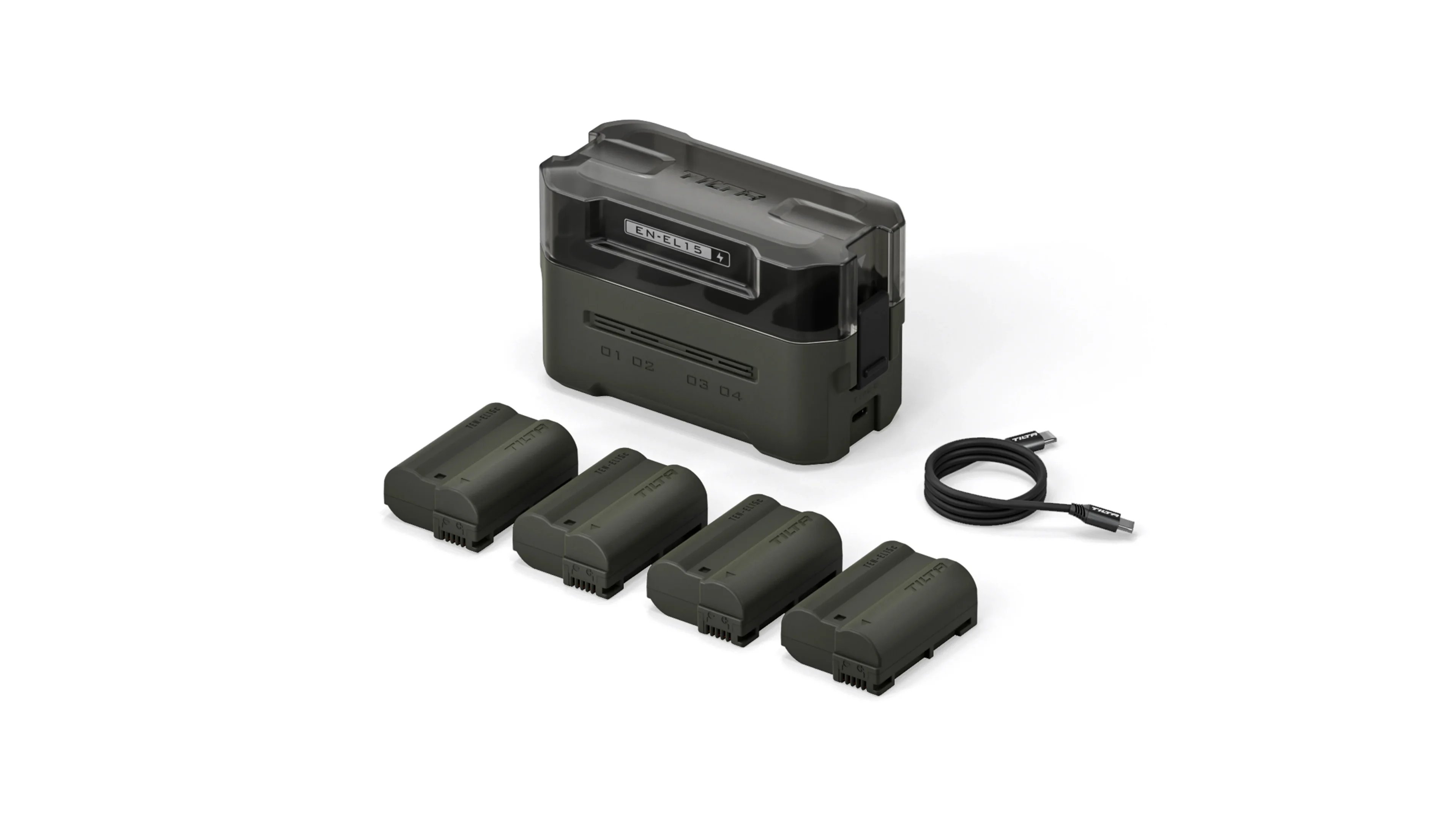 Tilta EN-EL15C Charging Station Battery Kit (4 Batteries) - Green - 12