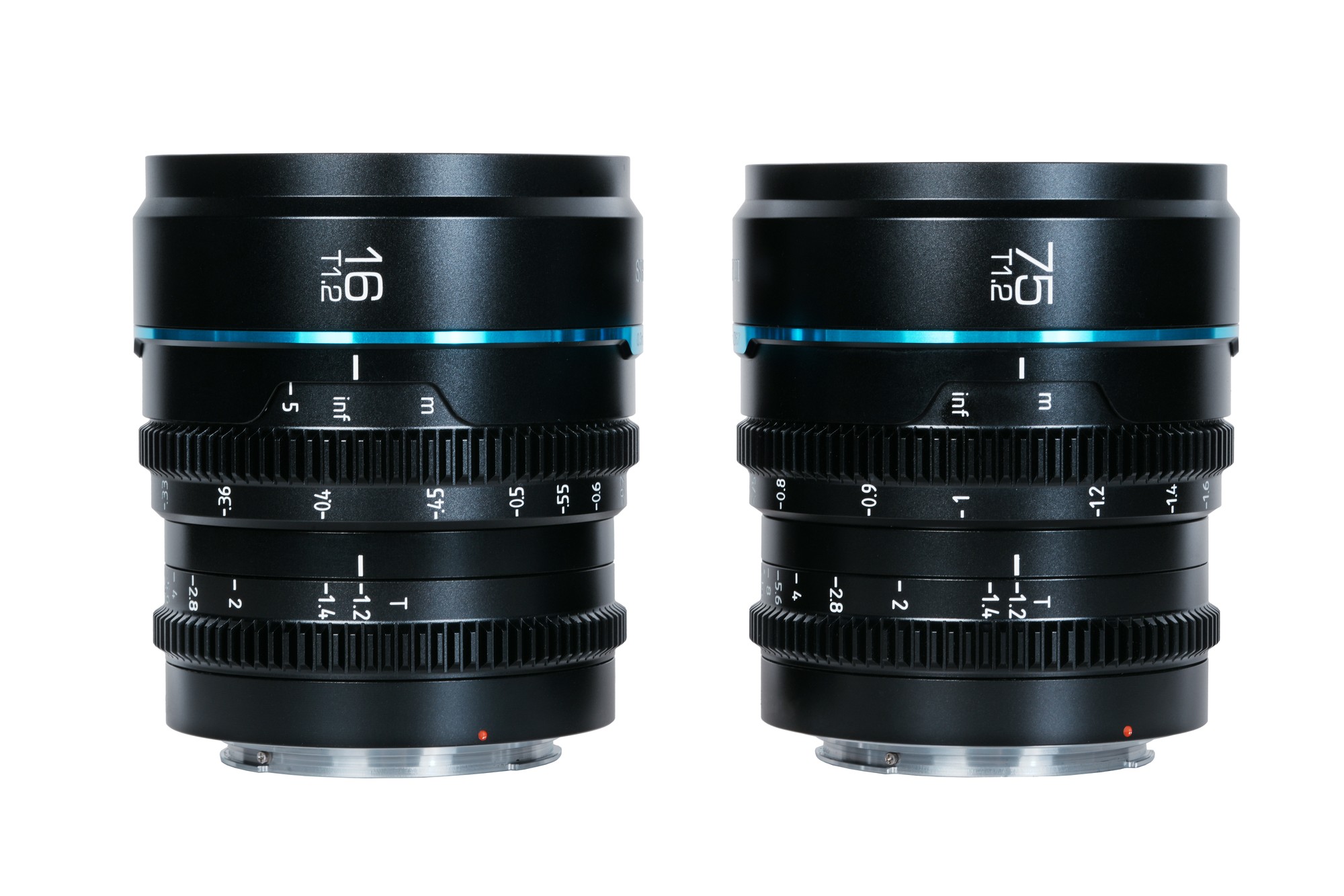 SIRUI Nightwalker 16mm & 75mm T1.2 S35 Cine 2-Lens Set (E-Mount, Black, Customise protective case included )