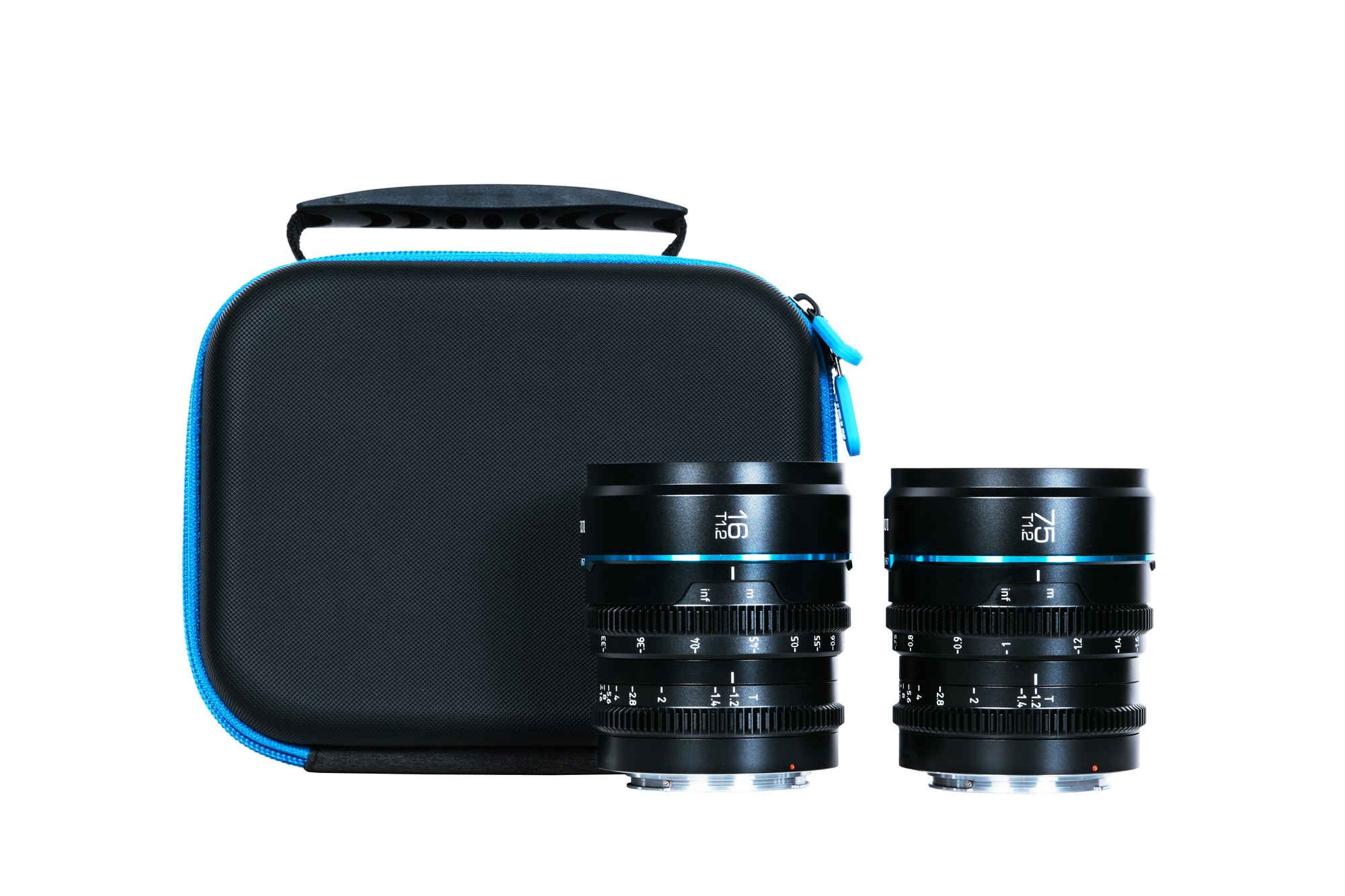 SIRUI Nightwalker 16mm & 75mm T1.2 S35 Cine 2-Lens Set (X Mount, Black, Customise protective case included) - 2